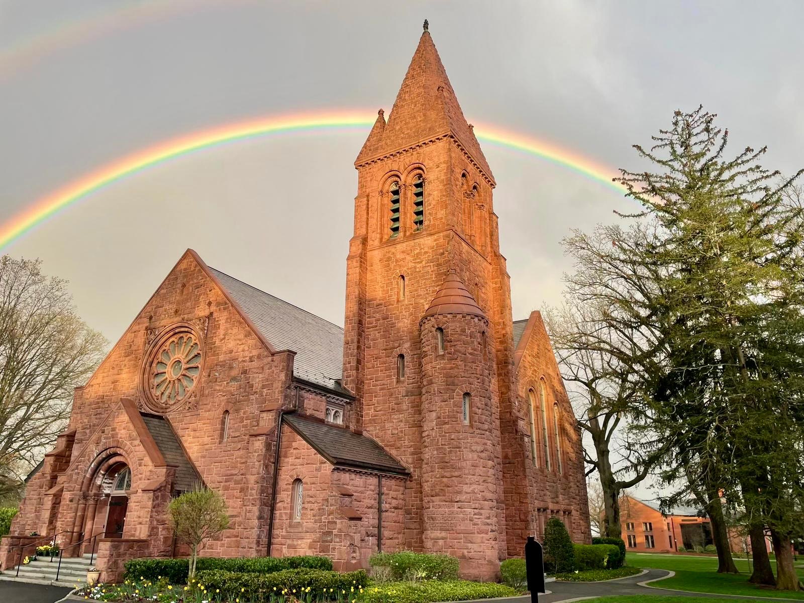 Rainbow over campus