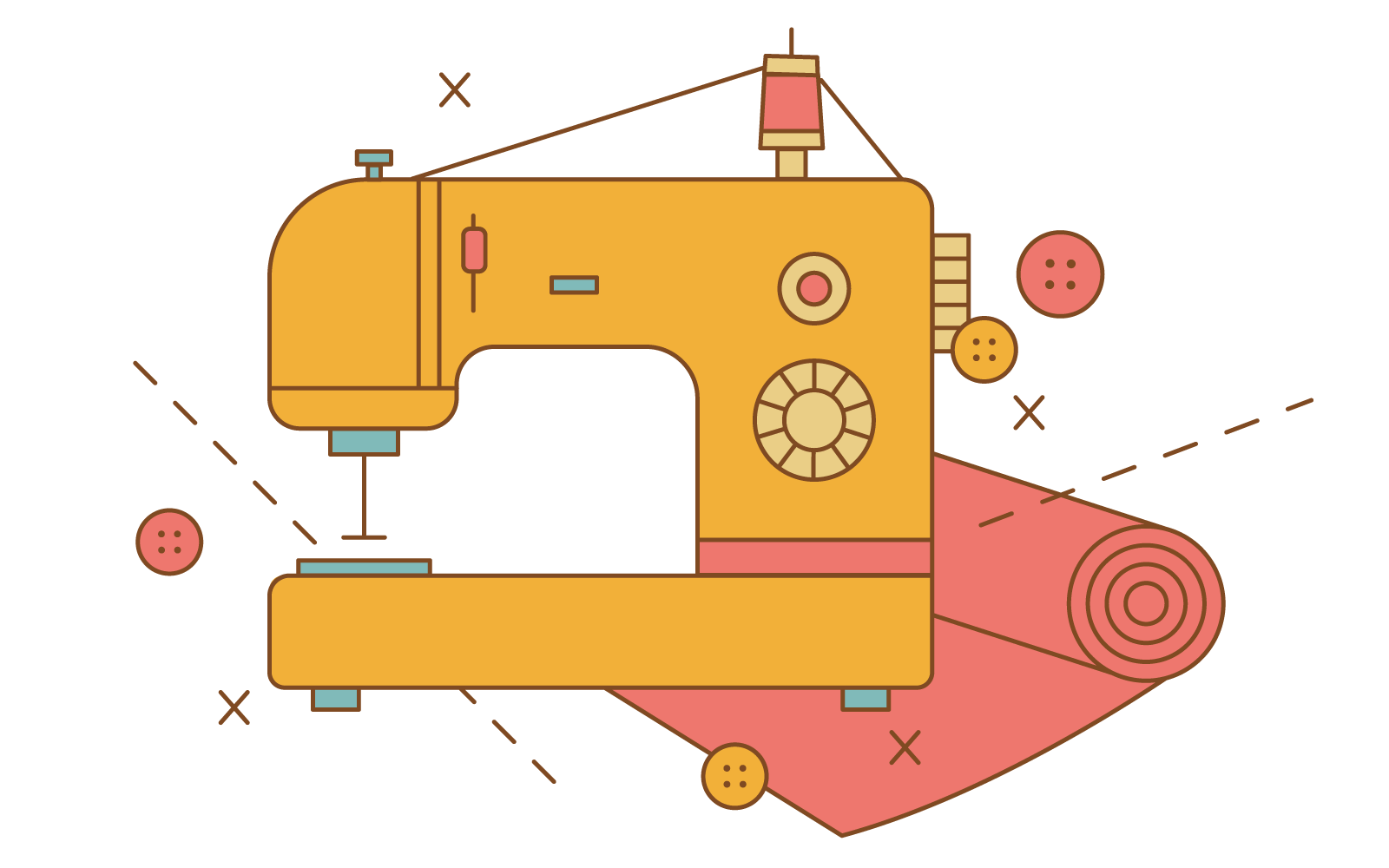 illustration of sewing machine