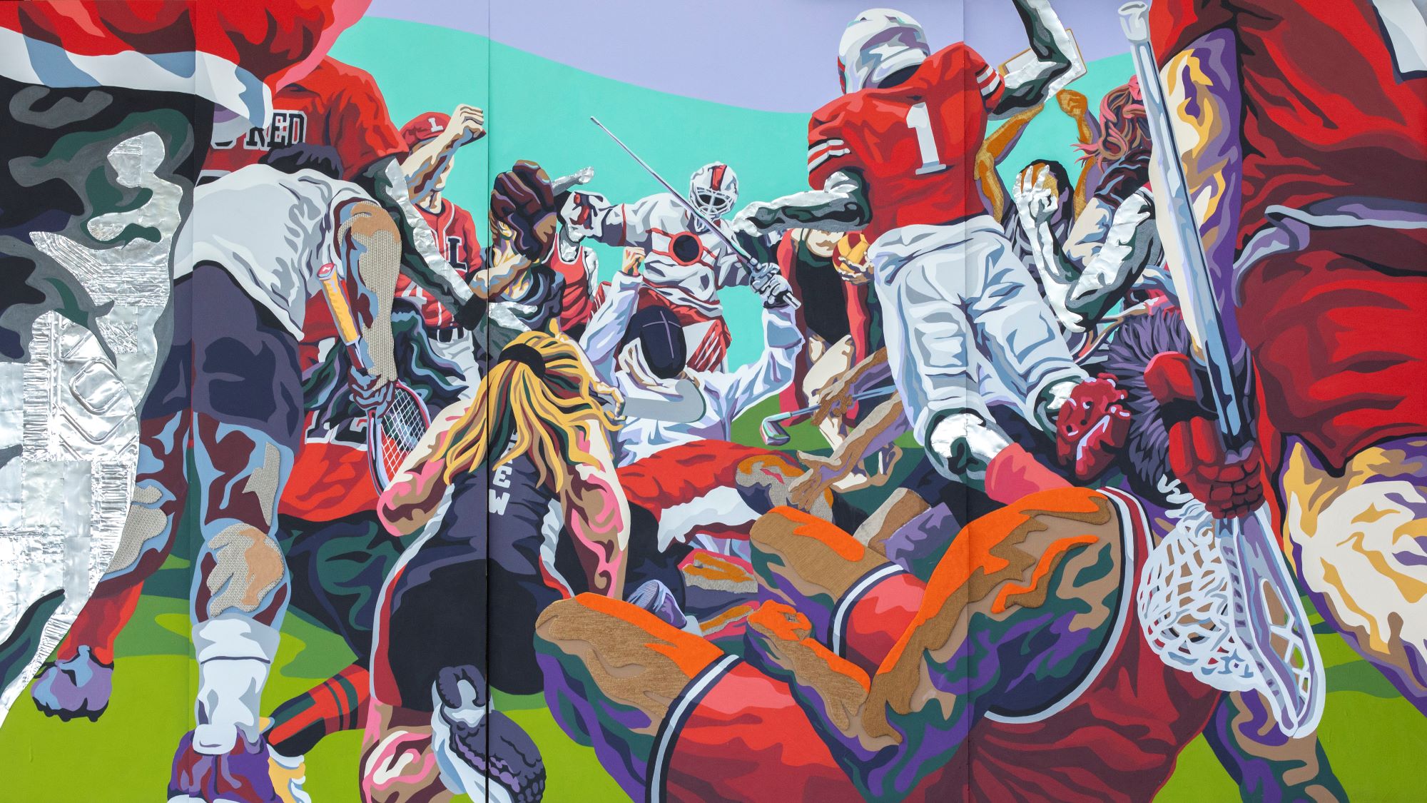 A section of the mural.