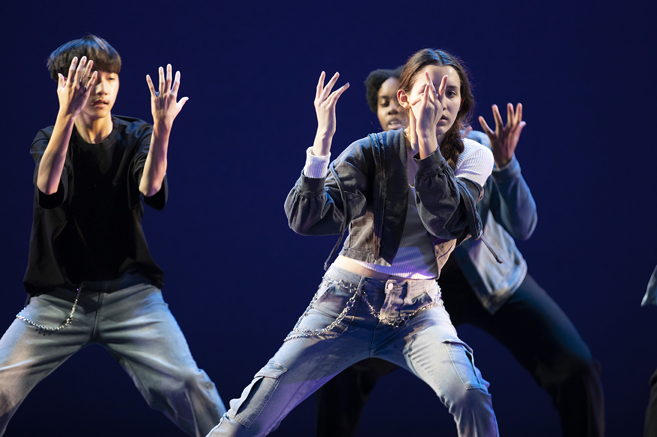 The K-Dance Crew dances, led by Isaac Moon '26, at left.